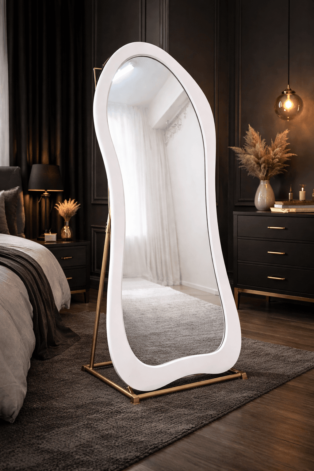 2d Wavy Design Mirror