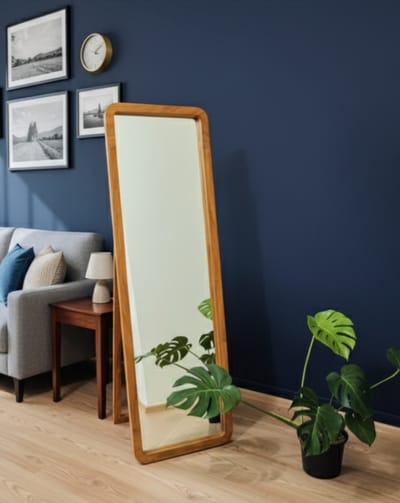 PREMIUM WOOD STAND MIRROR( Sqare Shape)_img_1