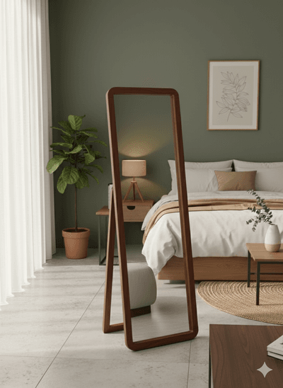 PREMIUM WOOD STAND MIRROR( Sqare Shape)_img_7