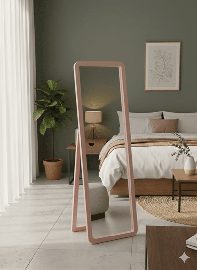 PREMIUM WOOD STAND MIRROR( Sqare Shape)_img_8