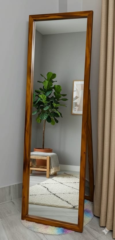 PREMIUM WOOD STAND MIRROR( Sqare Shape)_img_16