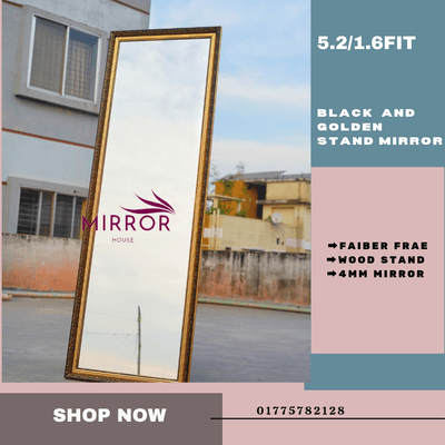 Black golden stand mirror_img_0